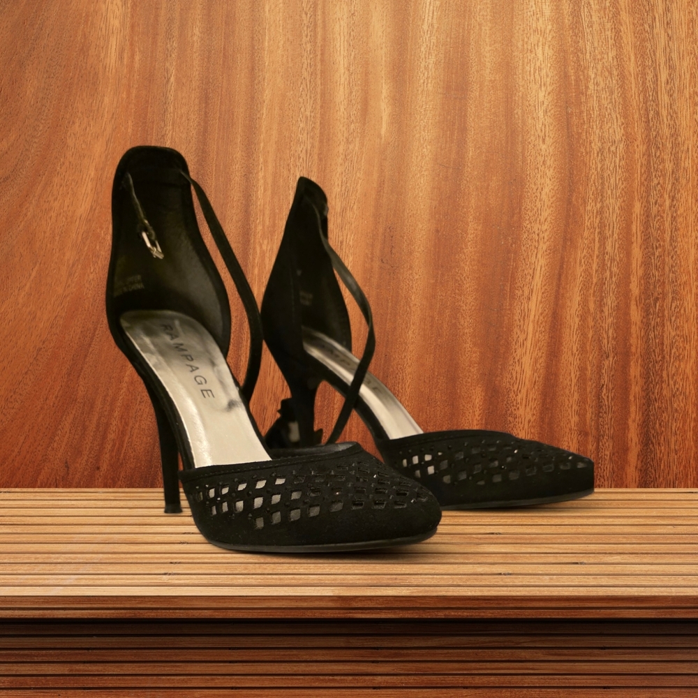 Rampage Black Cutout Women's Heels